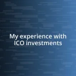 My experience with ICO investments