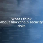 What I think about blockchain security risks